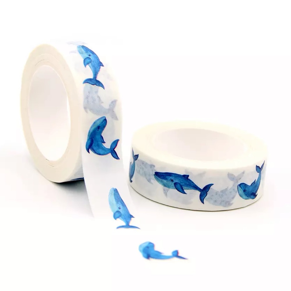 🩵🐋🐳 Whale blue whale ocean washi tape new